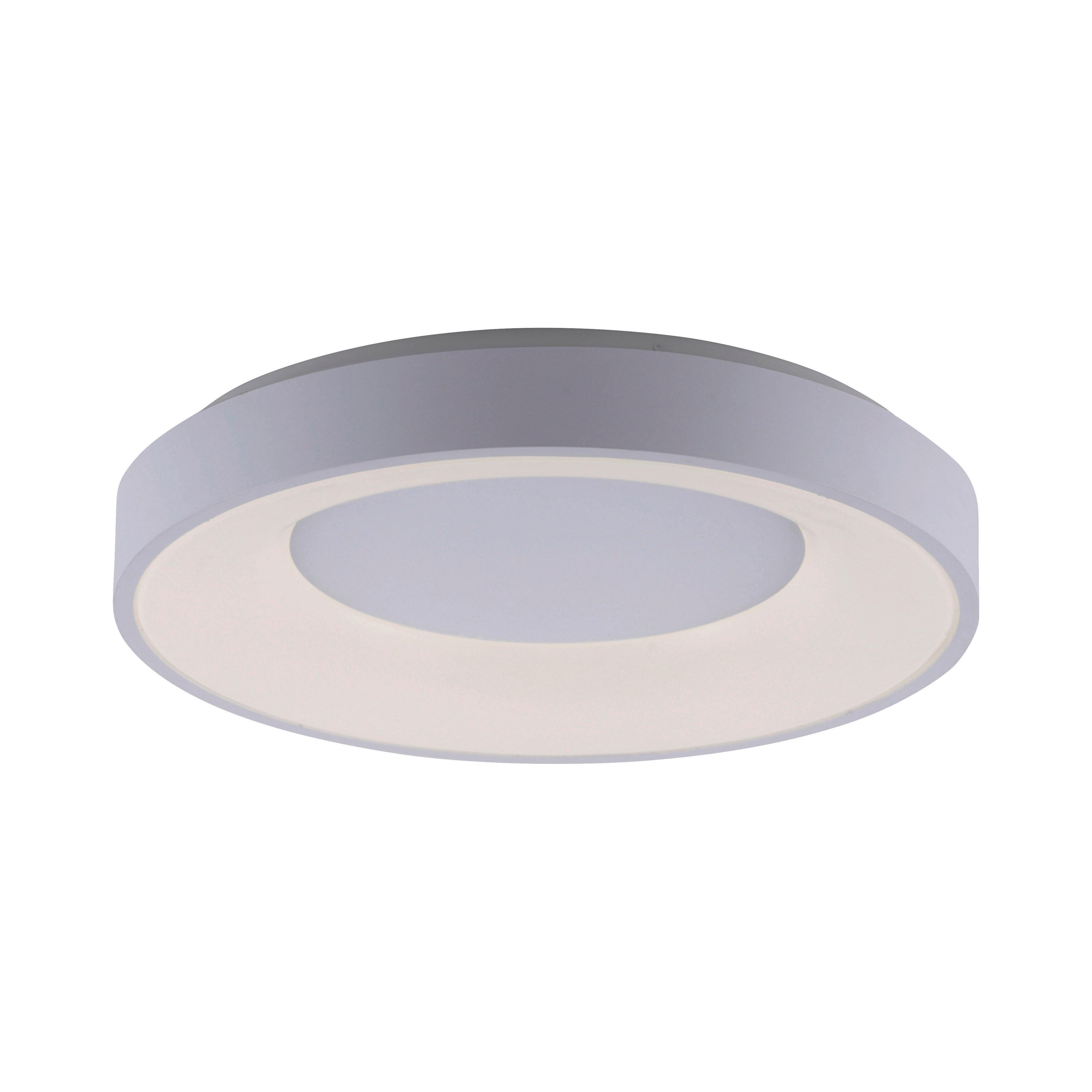 LED-Deckenleuchte Anika max. 30 Watt - Weiß, Basics, Kunststoff/Metall (48/48/8cm) - Just Light