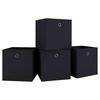 Set Zložljivih Zabojev Boxas, Črna, 4 Kos - črna, Basics, umetna masa (27/28/27cm) - MID.YOU