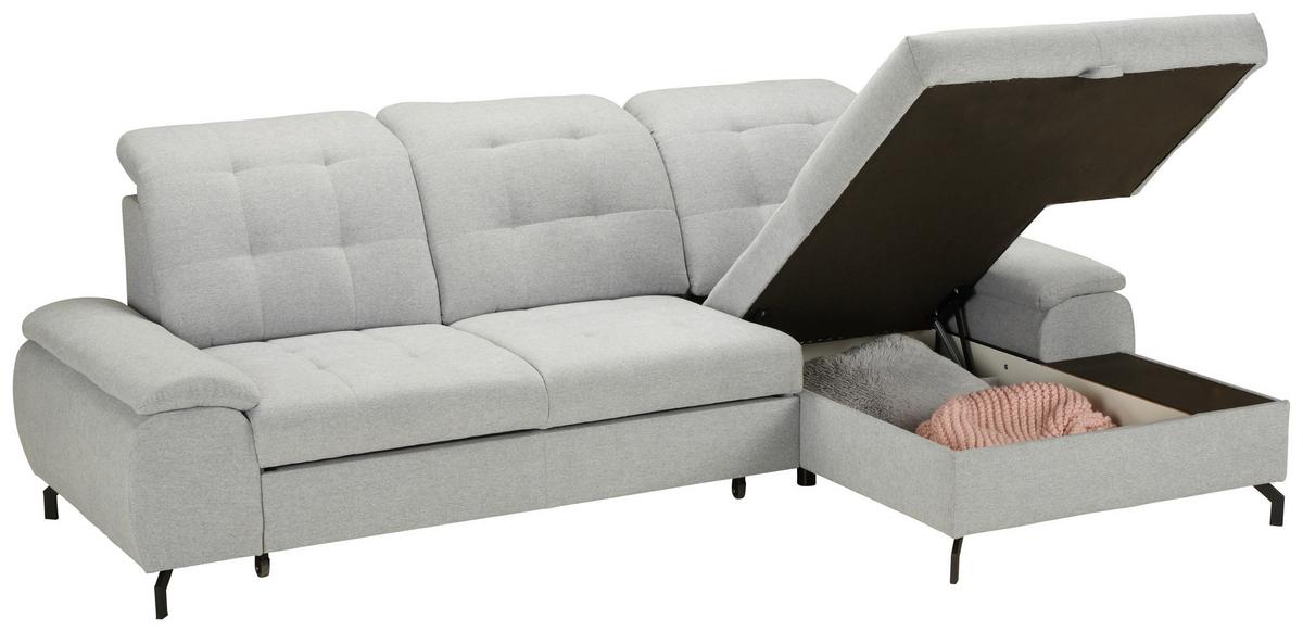 Sarokkanapé Como Mini - szürke, Modern (263/106/167cm) - Mömax