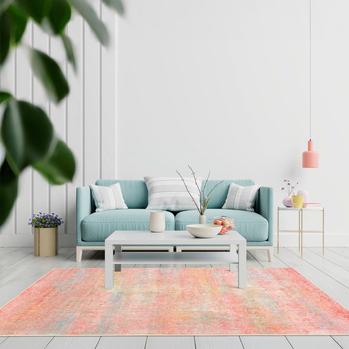 DYWAN VINTAGE FIORITH ONDEA-TREND8103 - różowy/ciemnożółty, Design, tkanina (160/230cm) - Lindorug