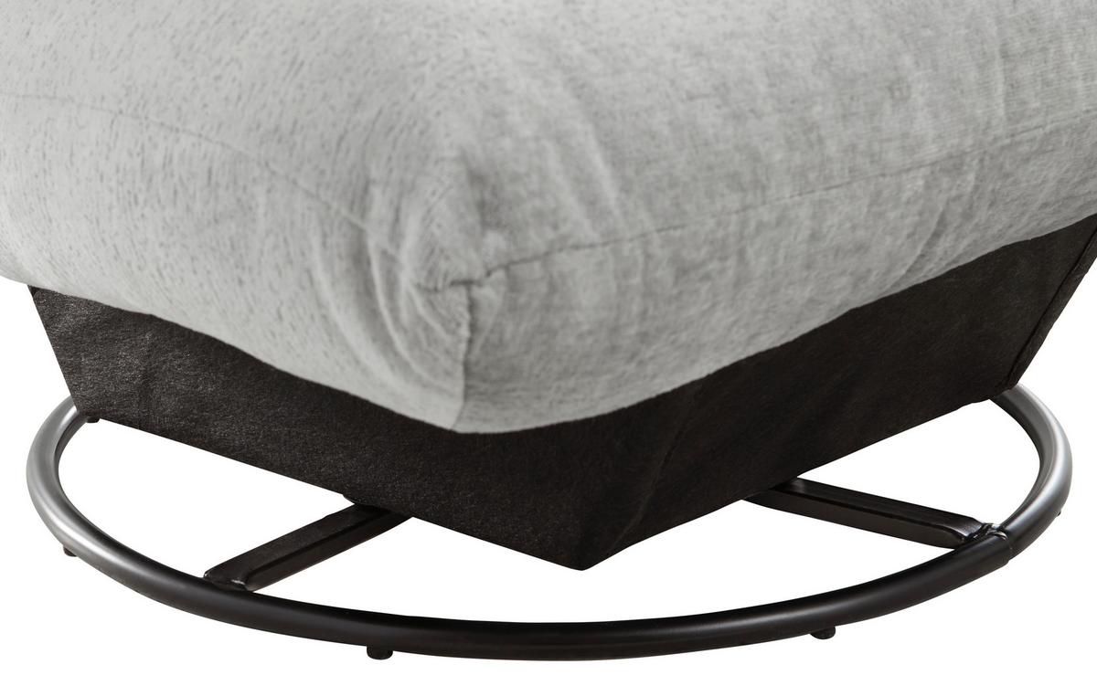 Relaxsessel Cremona Grau - Schwarz/Grau, Design, Textil/Metall (100/78/96cm) - Livetastic