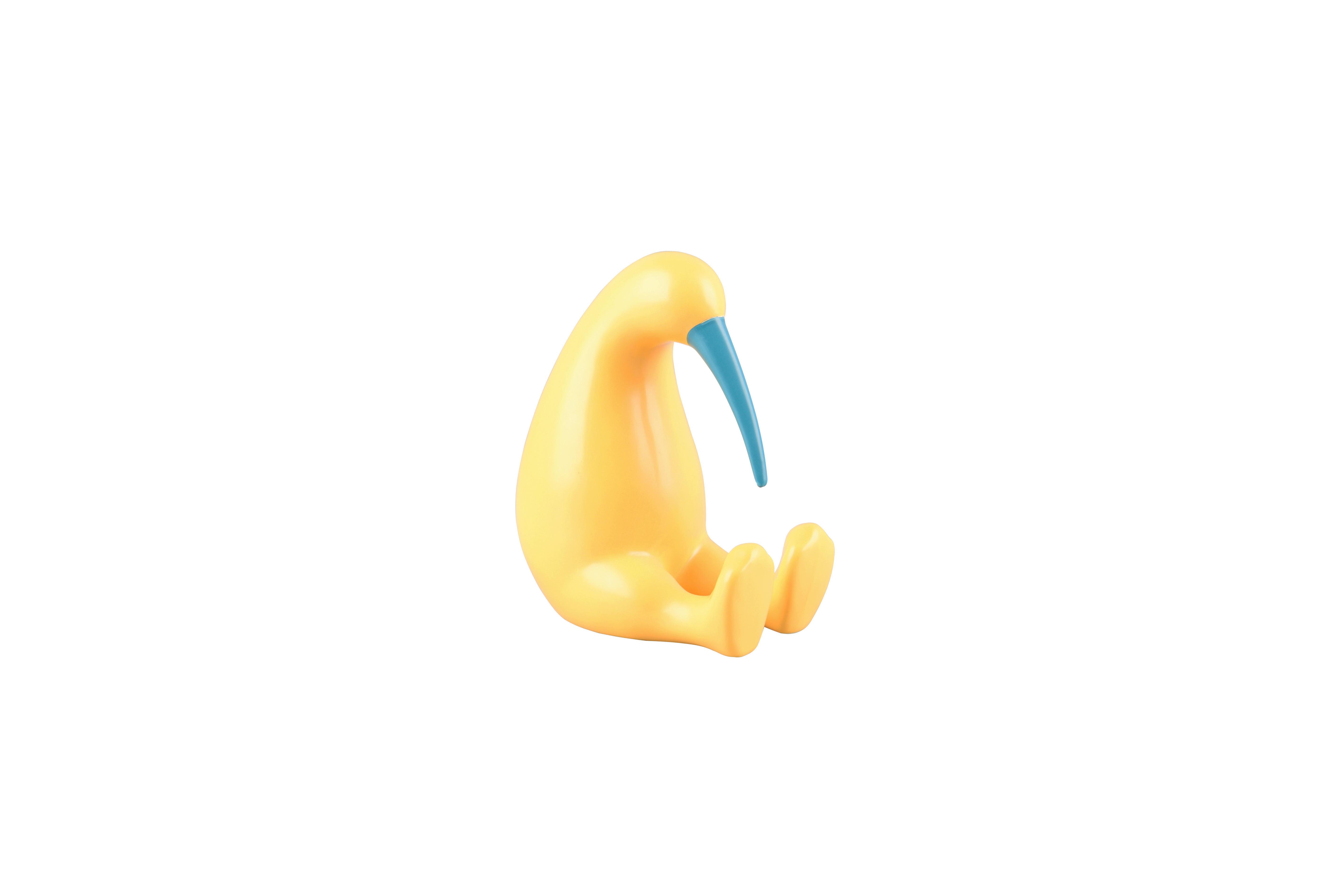 Skulptur Kibble Gelb - Gelb, Basics, Keramik (8,5/18,5/16cm)