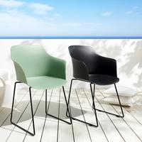 KRZESŁO OGRODOWE MAILAND - czarny, tworzywo sztuczne/metal (58,5/80,5/52,5cm) - Modern Living