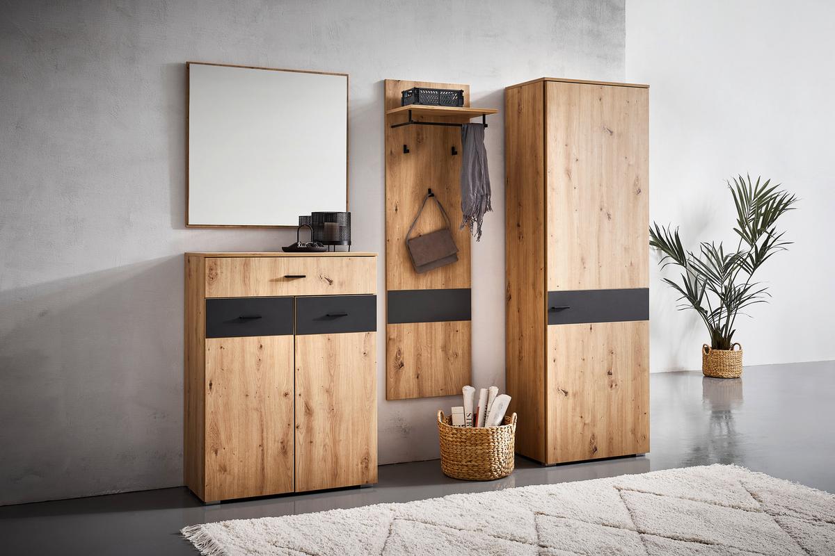 LUSTRO ŚCIENNE PETE - dąb artisan, Konventionell, materiał drewnopochodny/szkło (75/78/1,9cm) - Carryhome