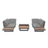 LOUNGEGARNITUUR SABRINA - Natuurlijke kleuren/Donkergrijs, Modern, Kunststof/Textiel (323/79/253cm) - Bessagi Garden