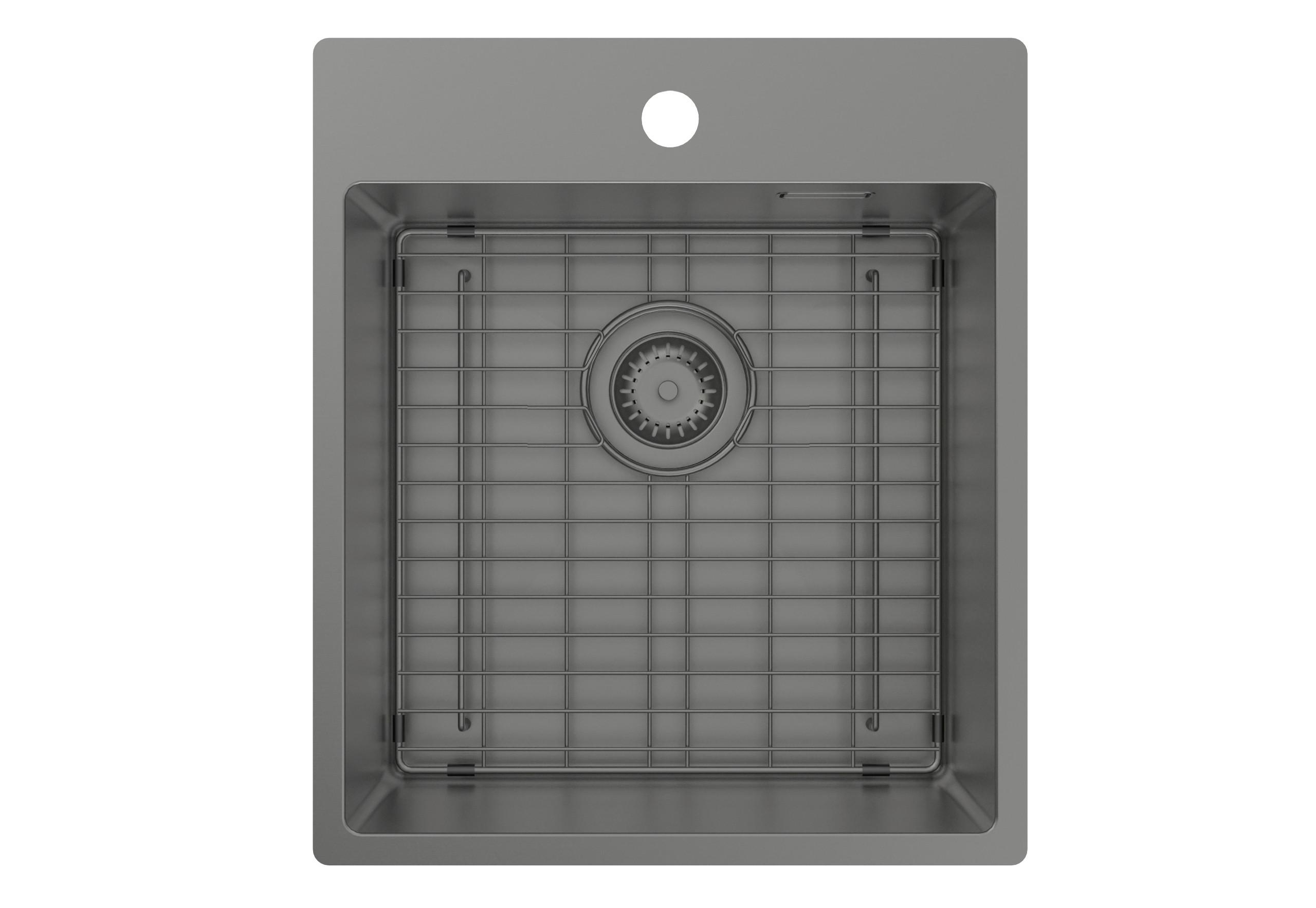 Spüle Aria Graphitfarben - Graphitfarben, Design, Metall (44/51/20cm) - Schütte