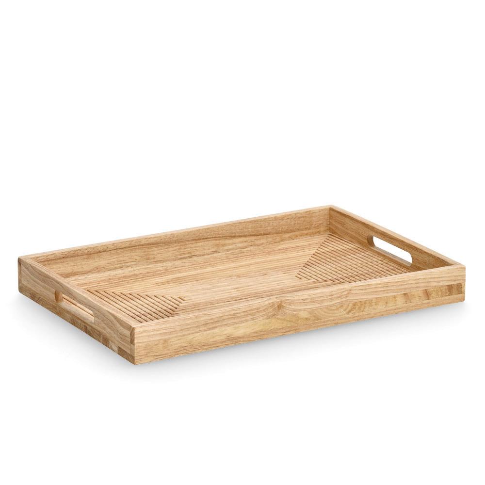 TACA DO SERWOWANIA 25663 - NATURAL LIVING - kolor naturalny, Basics, drewno (45,7/30,5/4,5cm) - Zeller Present
