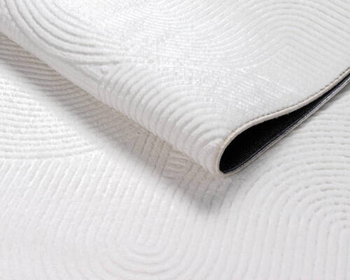 Webteppich Stilo Weiß ca. 80x150cm - Weiß, KONVENTIONELL, Textil (80/150cm) - Novel