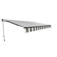 MARKISE MARKISE,400X250CM, GRAU-WEIß - Anthrazit/Schwarz, MODERN, Kunststoff/Metall (395/20/250cm) - Gardenson