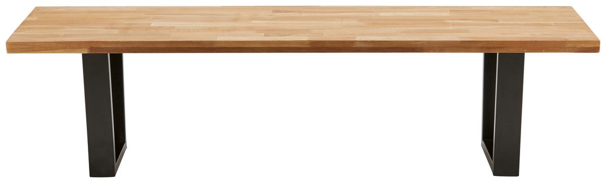 Klop Kayla, Masiven Hrast - črna/barve hrasta, Moderno, kovina/les (175/46/45cm) - Bessagi Home