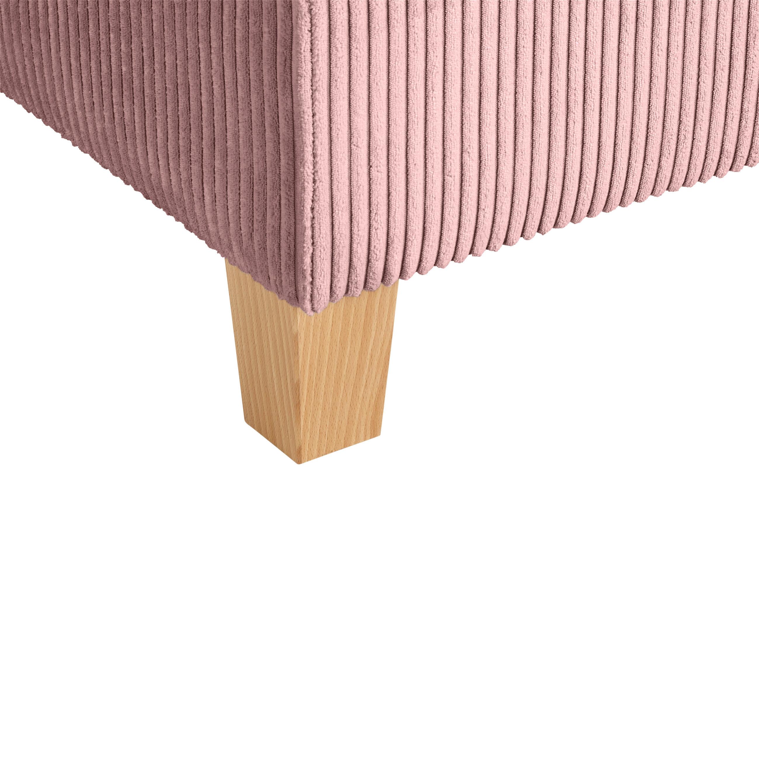Wohnlandschaft Lille Altrosa - Hellbraun/Altrosa, MODERN, Holz/Textil (232/110/156cm) - Mömax