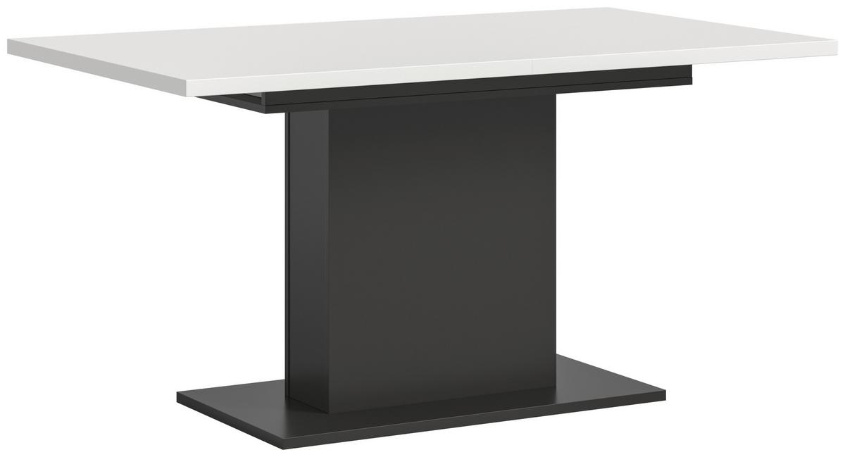 Ausziehtisch Marlon Weiß/Grau ca. 150-190x90x76 cm - Weiß/Grau, KONVENTIONELL, Holzwerkstoff (150-190/76/90cm)