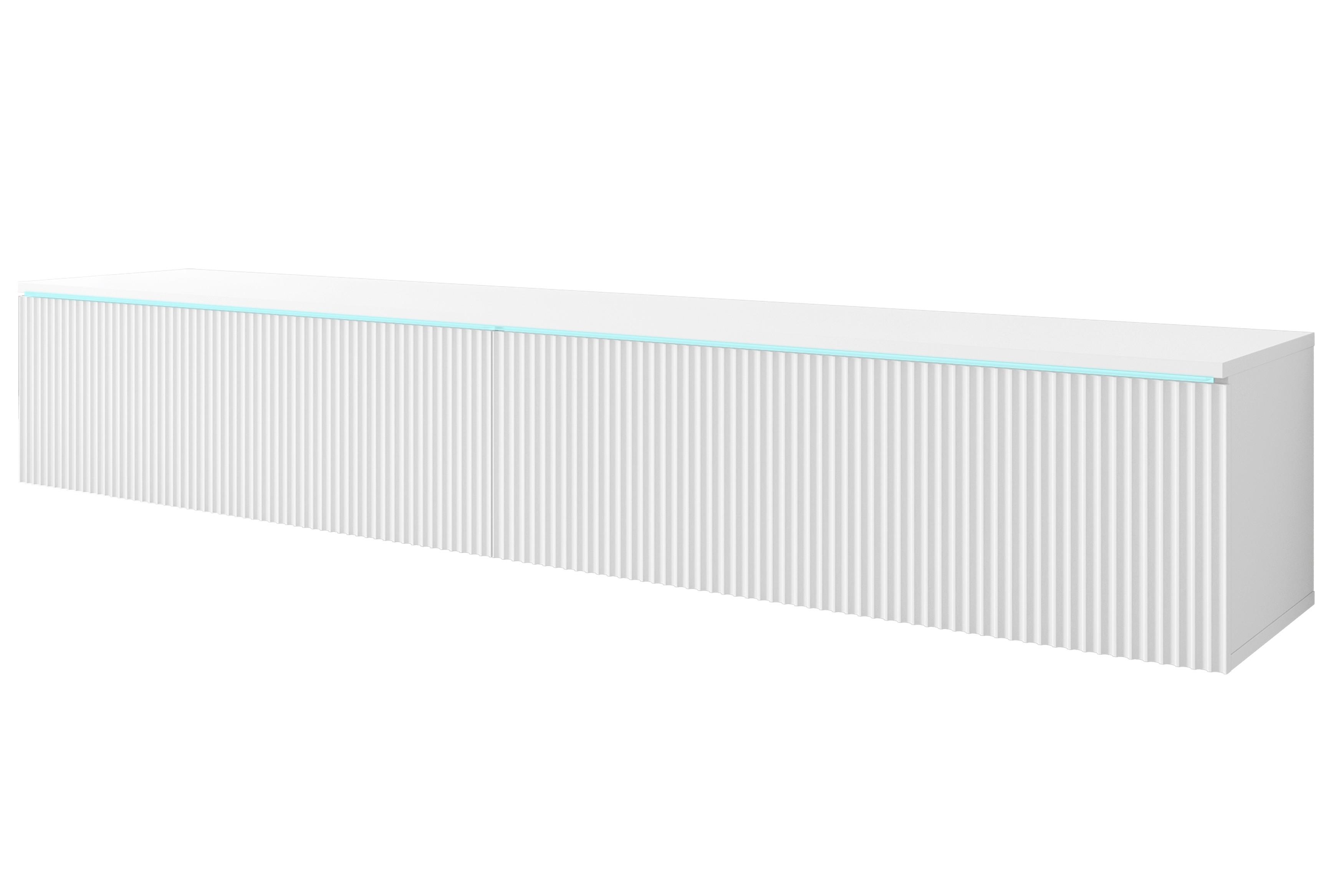 Lowboard D180 Weiß - Weiß/Grau, Design, Holzwerkstoff/Kunststoff (180/30/33cm) - P & B