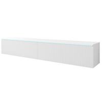 Lowboard D180 Weiß - Weiß/Grau, Design, Holzwerkstoff/Kunststoff (180/30/33cm) - P & B