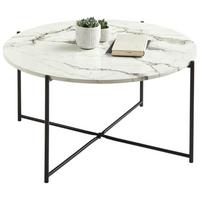 STOLIK KAWOWY MIREGLIA -TREND- - czarny/biały, Trend, materiał drewnopochodny/metal (83/83/40cm) - MID.YOU