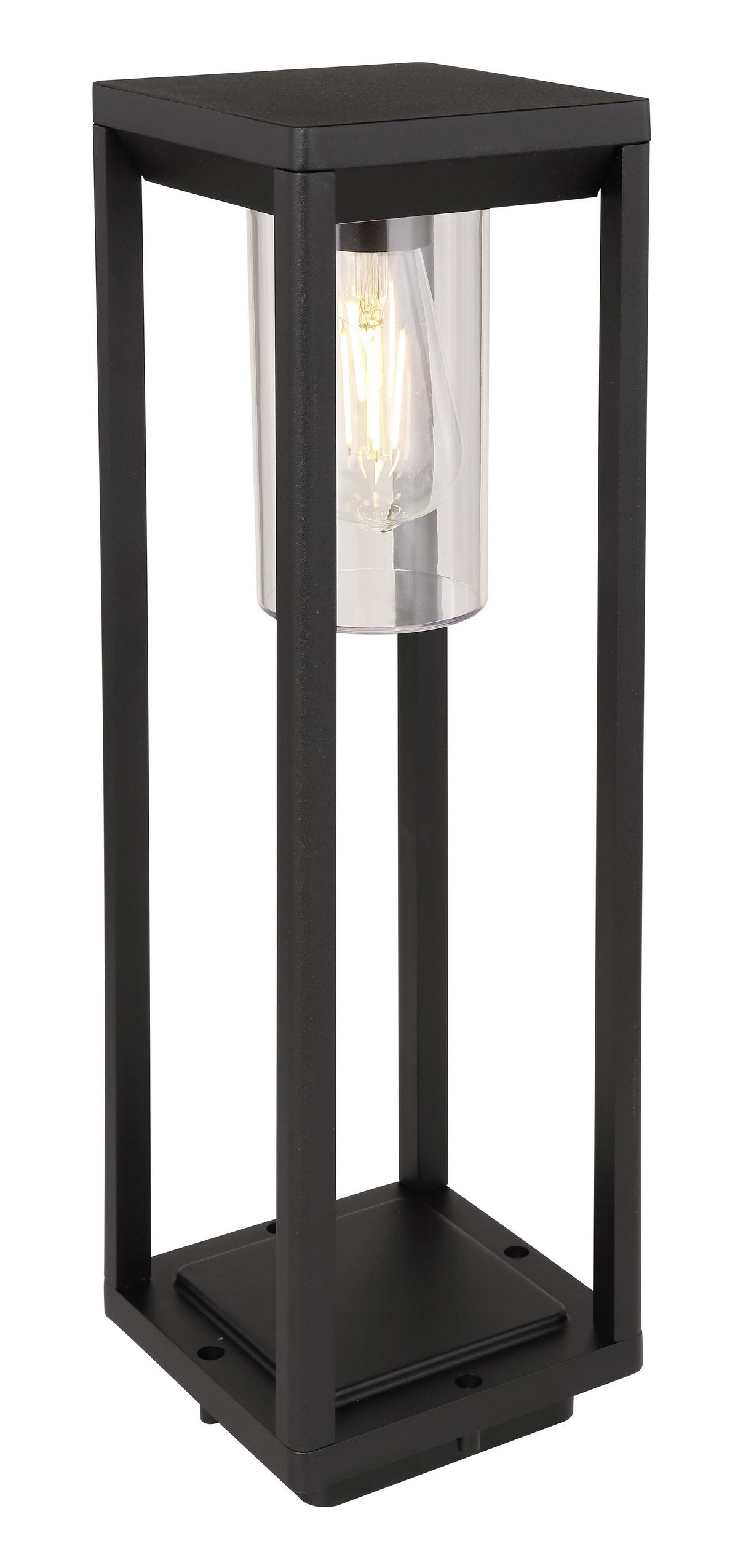 WEGELEUCHTE CANDELA H: 50 CM SCHWARZ - Klar/Schwarz, Basics, Kunststoff/Metall (15/15/50cm) - Globo