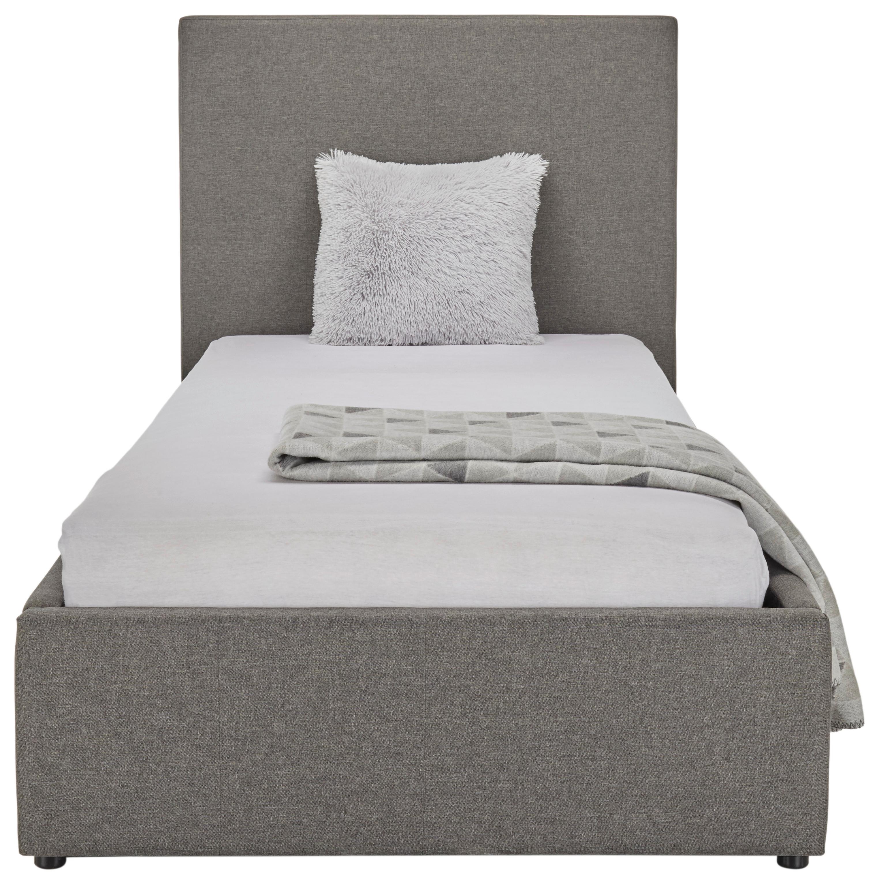 Oblazinjena Postelja Billy, Temno Siva, 90x200 - temno siva/črna, Konvencionalno, umetna masa/tekstil (90/200cm) - Mömax