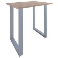 BARTISCH XONA B 110X80 - Silberfarben/Sonoma Eiche, Konventionell, Holzwerkstoff/Metall (110/80/102cm)