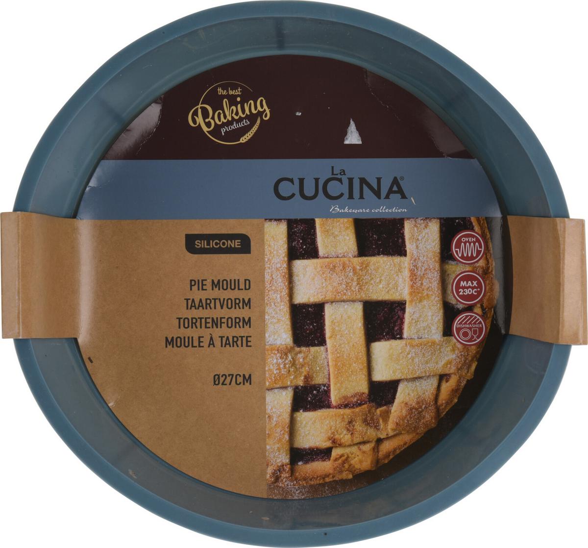 Tortaforma La Cucina - krém/kék, műanyag (27/6cm)