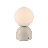 LAMPA STOŁOWA Z AKUMULATOREM 19218-39 RUDI - kolor piaskowy, Design, tworzywo sztuczne/metal (12/12/20cm) - Schöner Wohnen