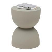 Hocker Tondo Steinoptik Hellgrau - Taupe, MODERN, Stein (34/45/34cm) - Premium Living