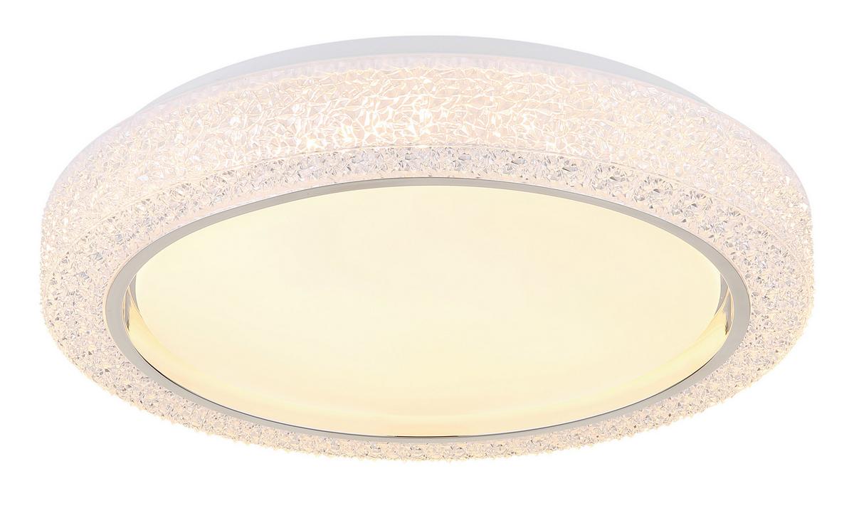 Stropna Led-svetilka Liami, S Sijalko - barve kroma/opal, Konvencionalno, kovina/umetna masa (40/8cm) - Globo