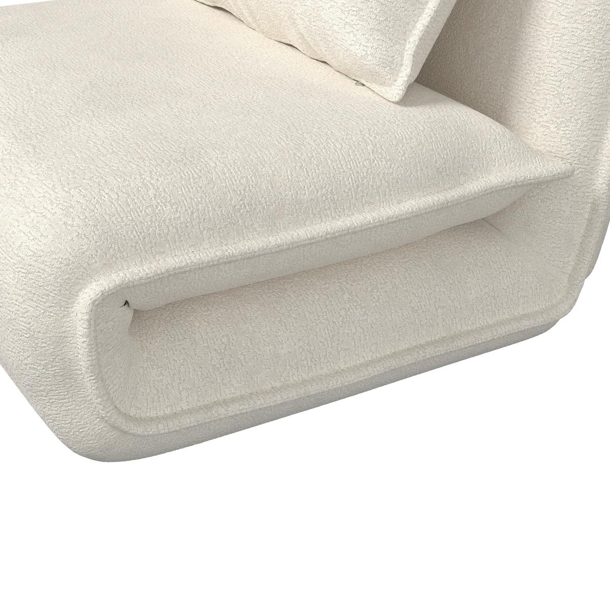 Schlafsessel Macy Bouclé Weiß - Weiß, MODERN, Textil/Metall (83/35/65cm) - Bessagi Home