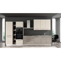 Kuhinjski Blok Line, Z Aparati, 390 Cm - sivi hrast/črna, Moderno, kovina/leseni material (390/60/216/240cm) - Mömax