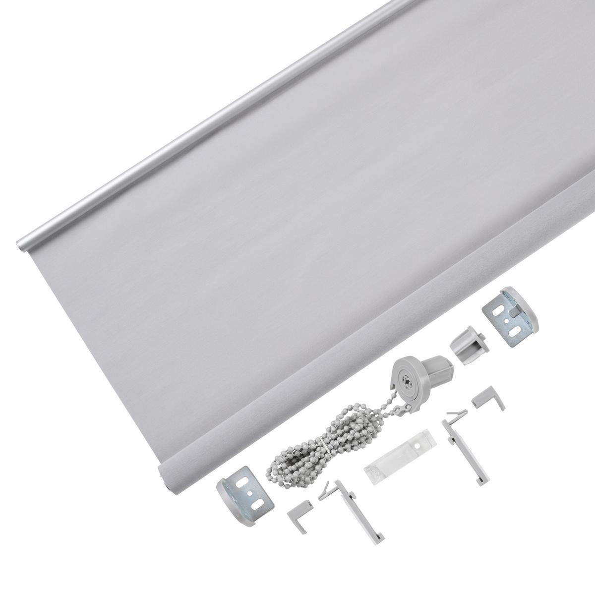 Rollo Nova Hellgrau ca. 120x150cm - Hellgrau, Modern, Kunststoff (120/150cm) - Premium Living