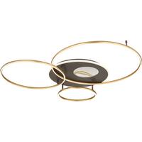 LED-Deckenleuchte Befer max. 70 Watt - Anthrazit/Goldfarben, MODERN, Kunststoff/Metall (126,4/105,3/13cm) - Mömax