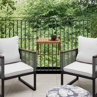 Balkontisch Heleno Akazie ca. 50x38x60cm - Akaziefarben, MODERN, Holz (50/38/60cm) - Bessagi Garden