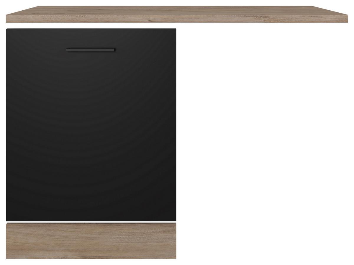 Fronta Pomivalnega Stroja Capri, Črna, Hrast - črna/barve hrasta, Konvencionalno, leseni material (110/85/60cm) - FlexWell