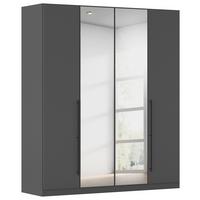Kleiderschrank Safari Grau - Grau, KONVENTIONELL, Holzwerkstoff/Metall (181/229/54cm) - Based