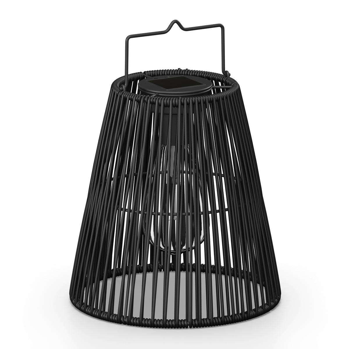 Solarleuchte Glow Schwarz Metall/Kunststoff - Schwarz, MODERN, Kunststoff/Metall (20,5/26/20,5cm) - Bessagi Garden