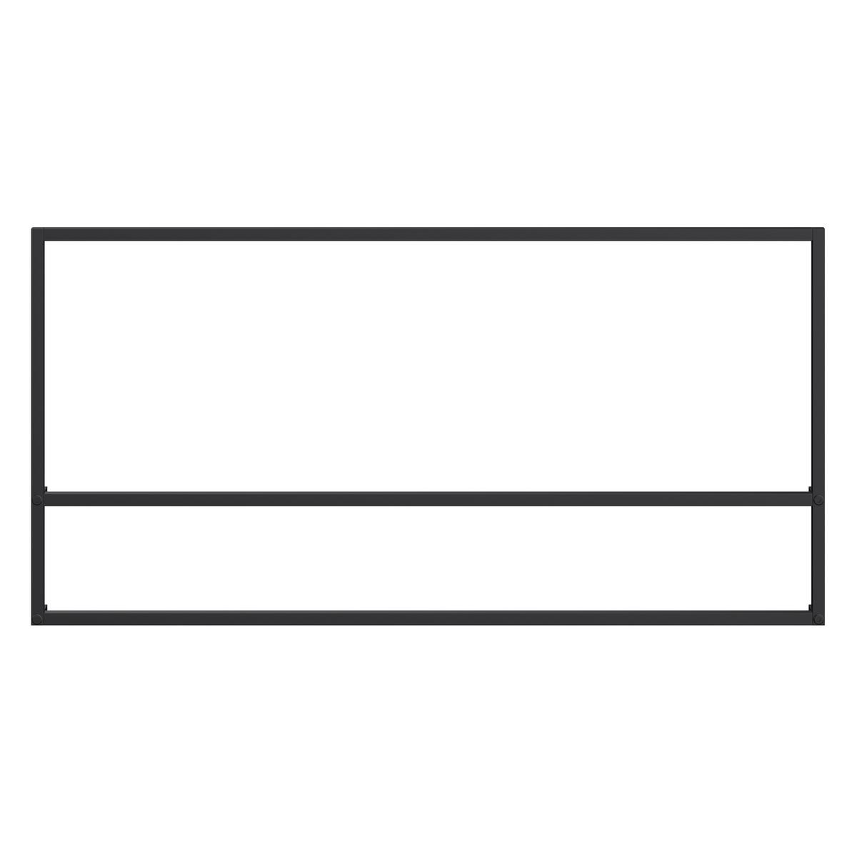 Rahmen Systemstyle Schwarz - Schwarz, MODERN, Metall (89,6/45/4,5cm) - System Style