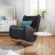 Gugalnik Lennard - siva/krom, Moderno, kovina/tekstil (68/107/102cm) - Modern Living Gugalnik Lennard - siva/krom, Moderno, kovina/tekstil (68/107/102cm) - Modern Living