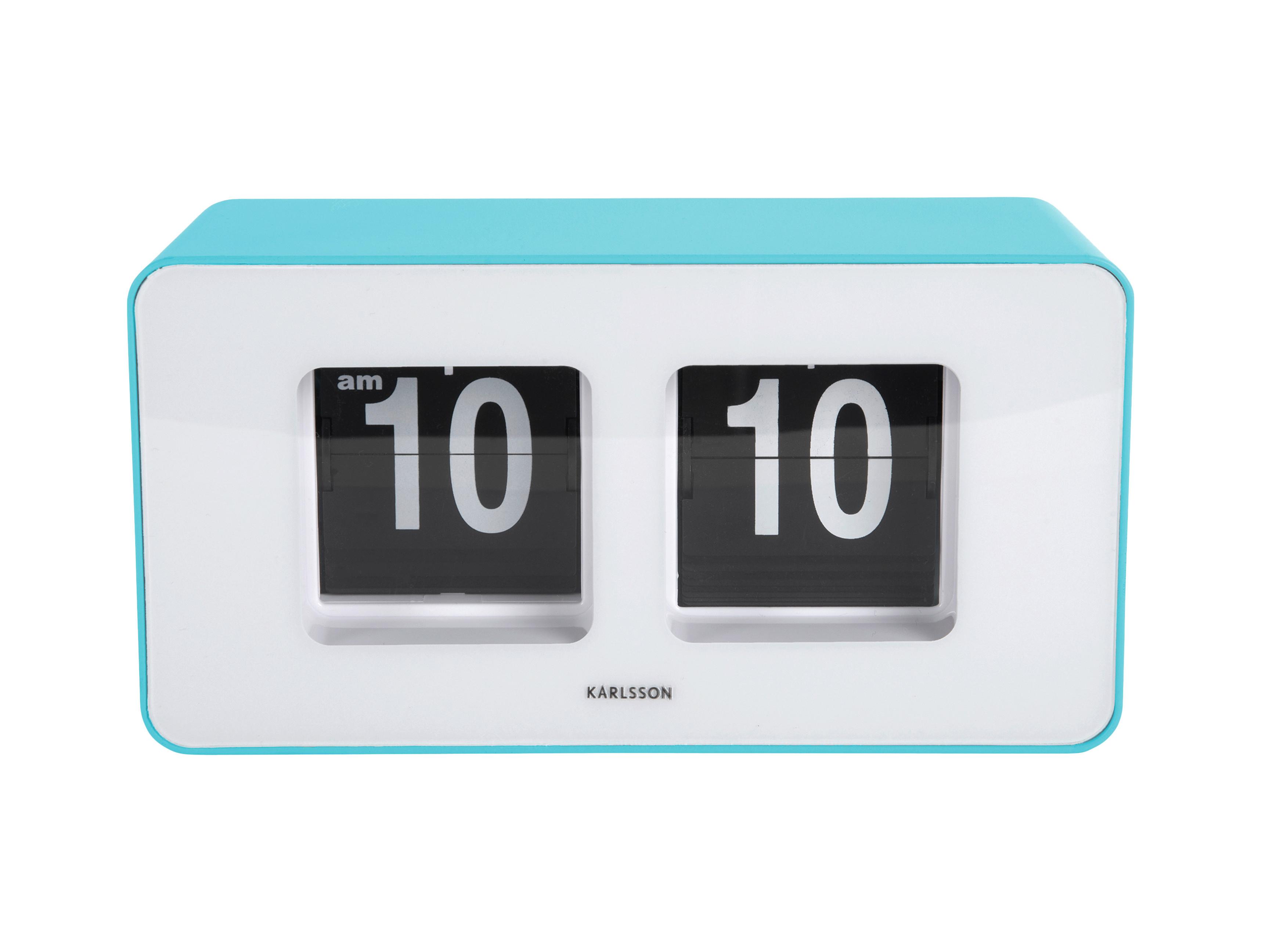 ZEGAR FUNKY FLIP - turkusowy, Basics, tworzywo sztuczne (18/7/9cm) - Karlsson