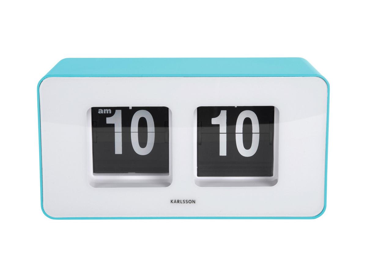 ZEGAR FUNKY FLIP - turkusowy, Basics, tworzywo sztuczne (18/7/9cm) - Karlsson