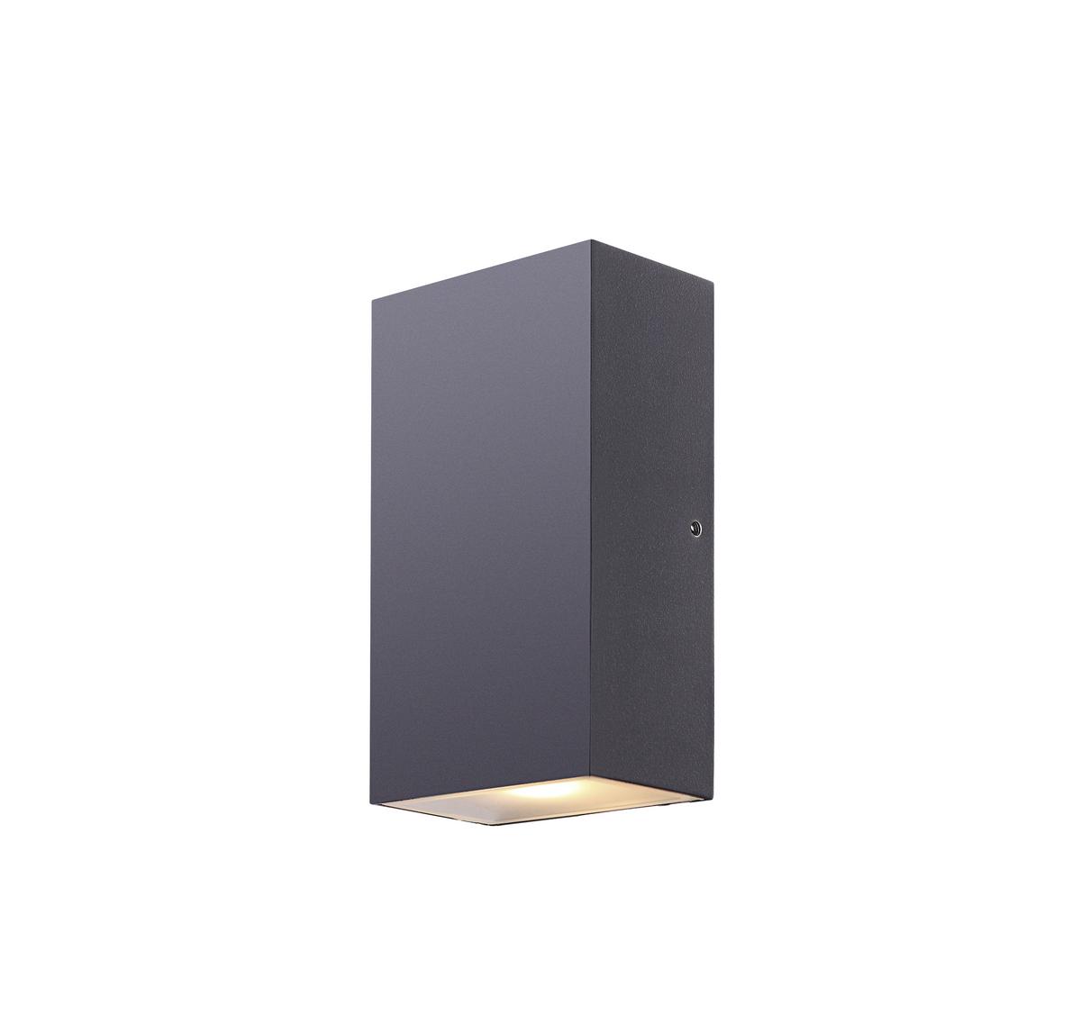 AUSSENWANDLEUCHTE 34153 - Klar/Grau, Design, Glas/Metall (9/5,5/16cm) - Globo