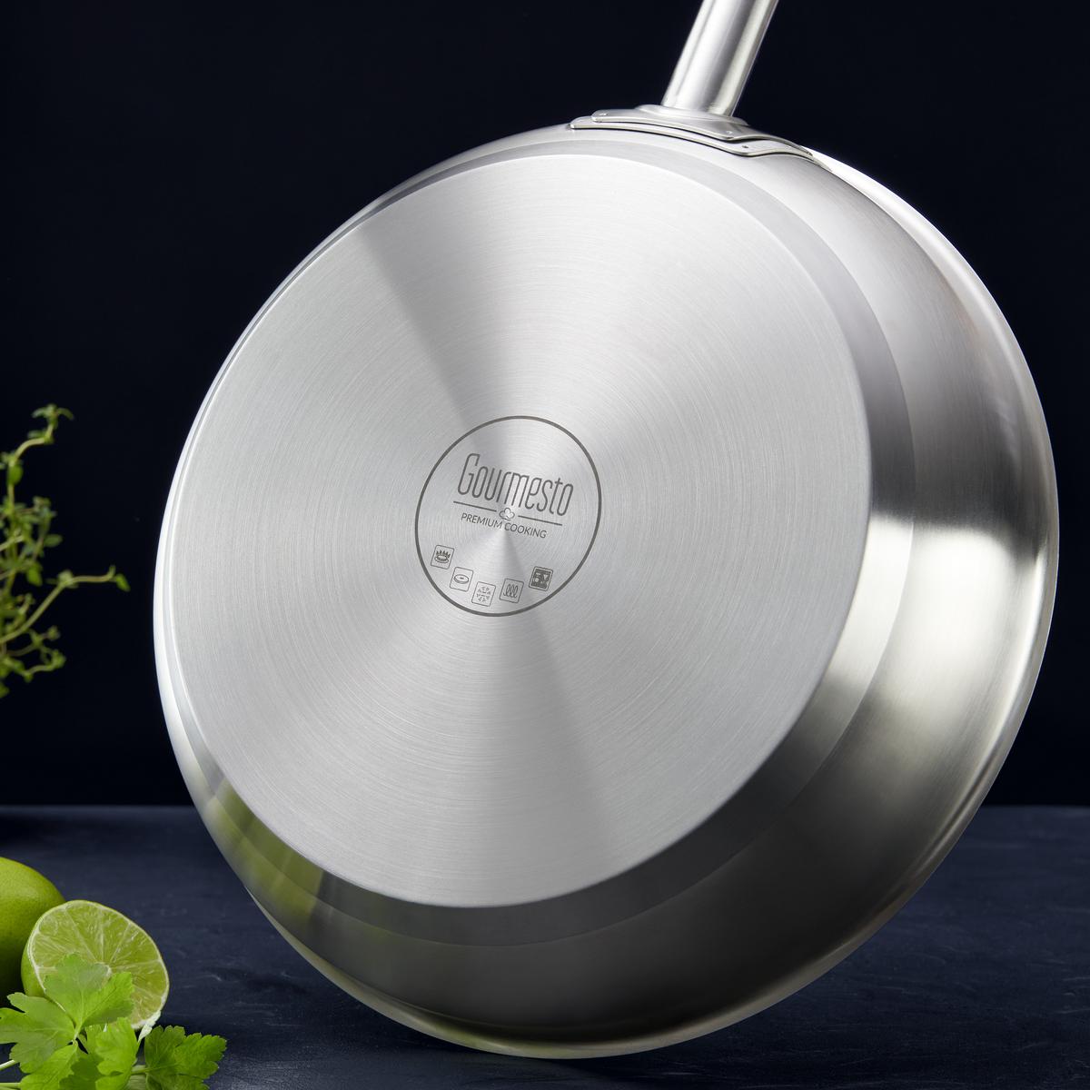 Serpenyő Átm.: Kb. 28cm Silver Line - nemesacélszínű, Konventionell, fém (28/5,5cm) - Gourmesto