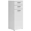 Komoda Multi - bijela/crna, Moderno, drvni materijal/plastika (45/115/40cm) - Modern Living