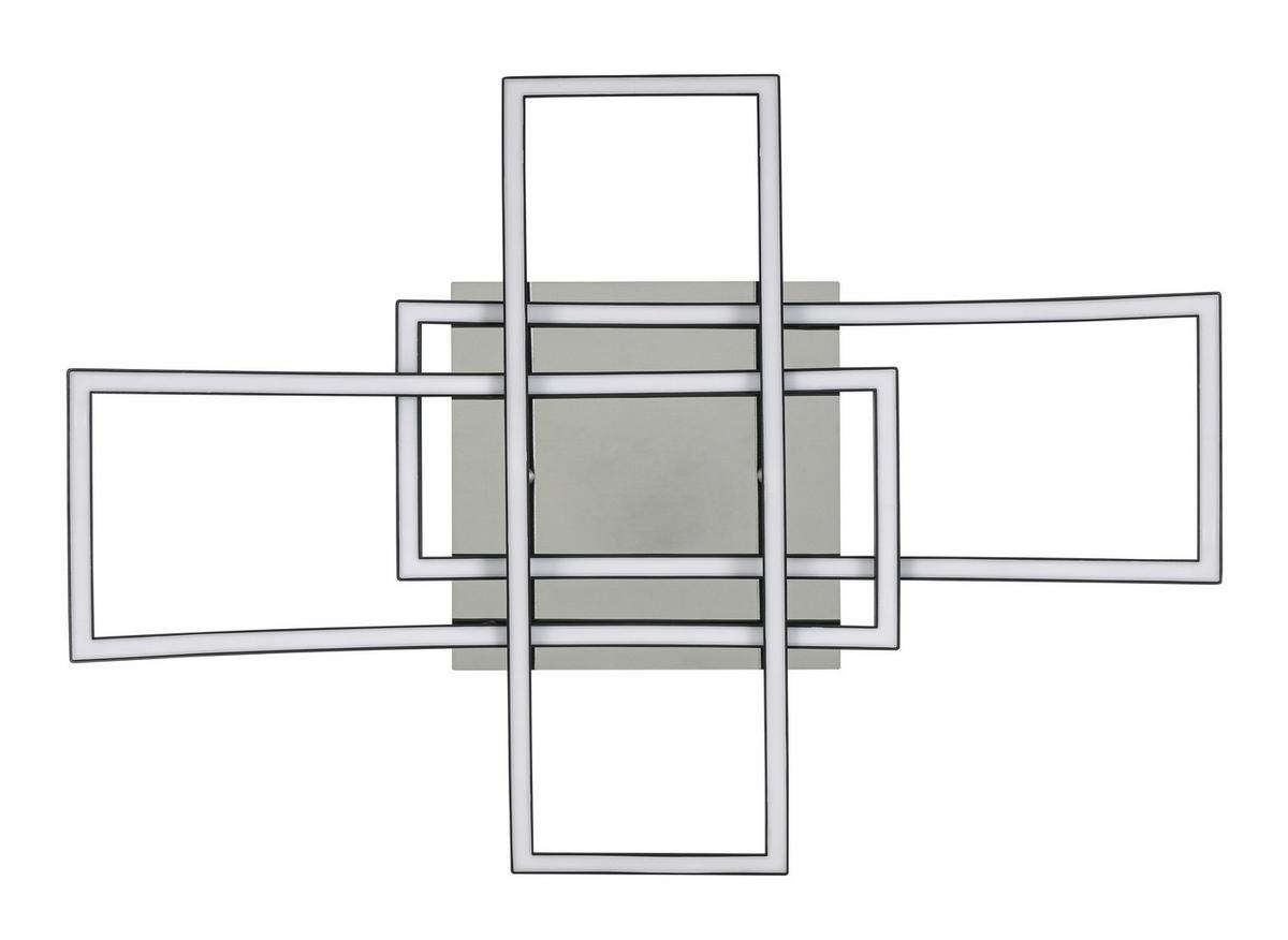 Led-deckenleuchte Enikö Schwarz/chromfarben Max. 42 W - barve kroma/črna, Moderno, kovina/umetna masa (59/81/16cm) - Mömax