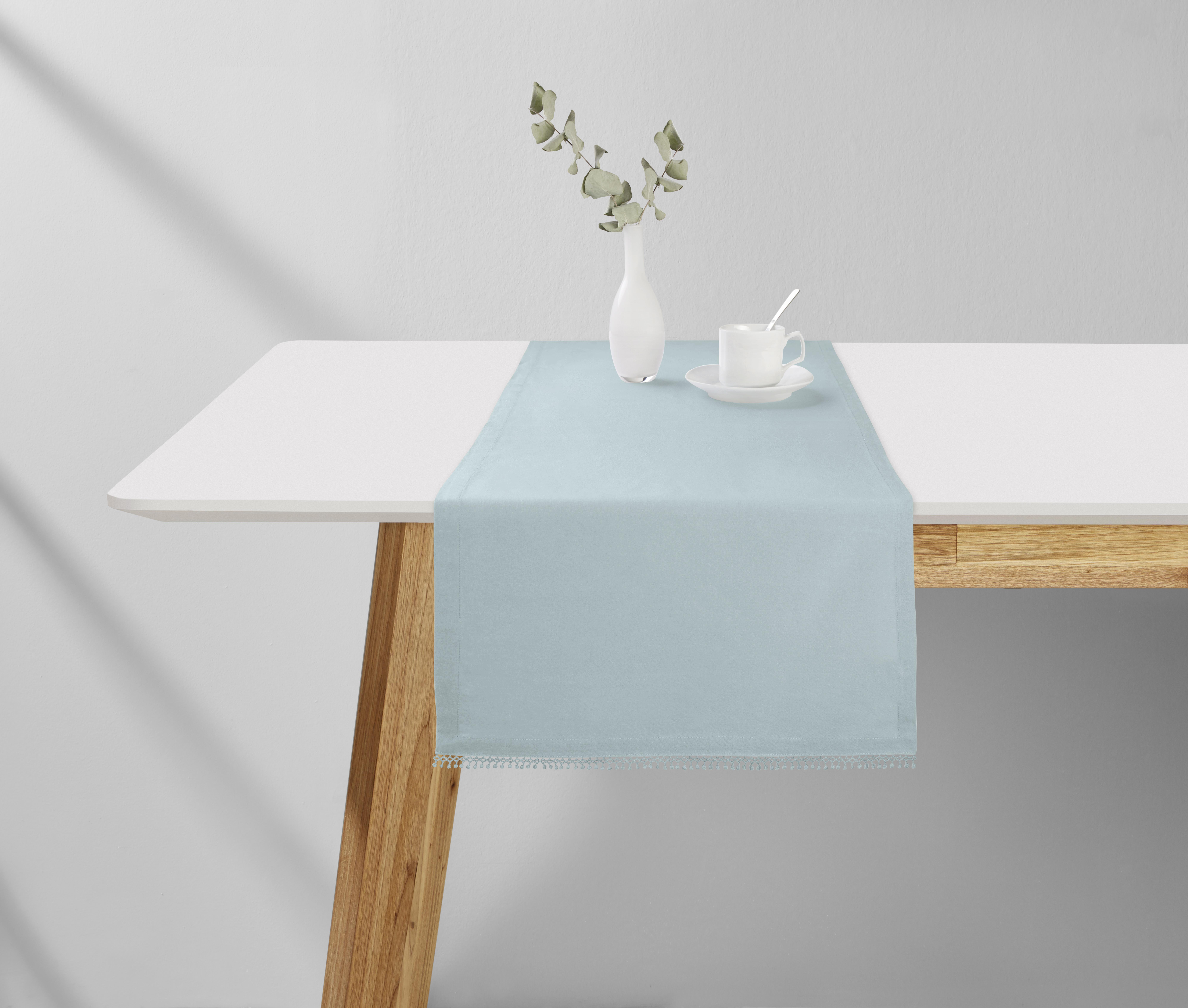 Tischläufer Josefine Mint in Grün 45x150cm - Mintgrün, Romantik / Landhaus, Textil (45/150cm) - Modern Living