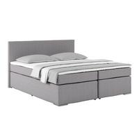 Boxspring Krevet Nero - boje kroma/sivo-bež, Konvencionalno, tekstil/metal (180/200cm) - Best Price
