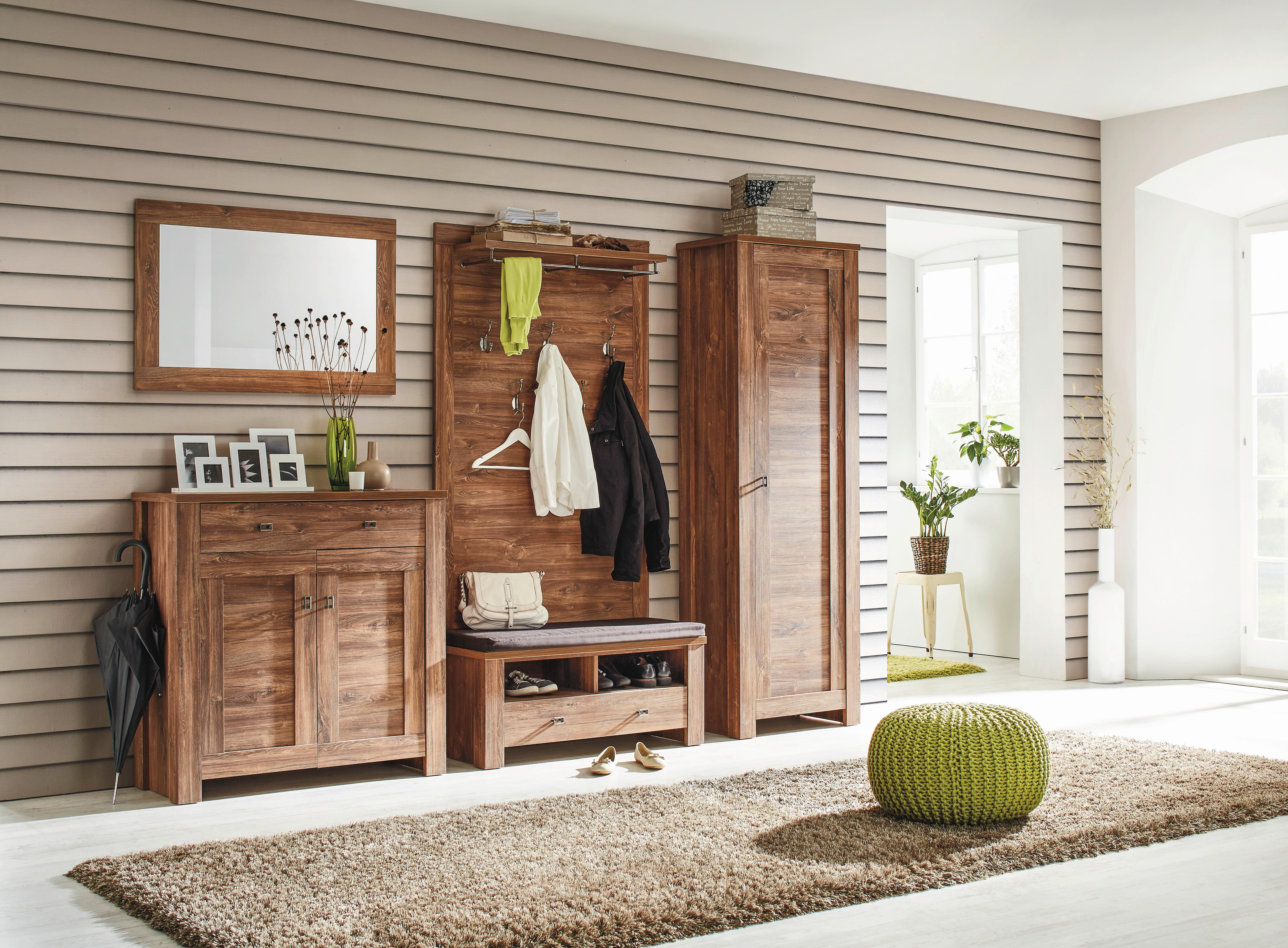 Fali Tükör Sötét Akác Szín Brüssel - Lifestyle, faalapú anyag (100/65/2cm) - Zandiara