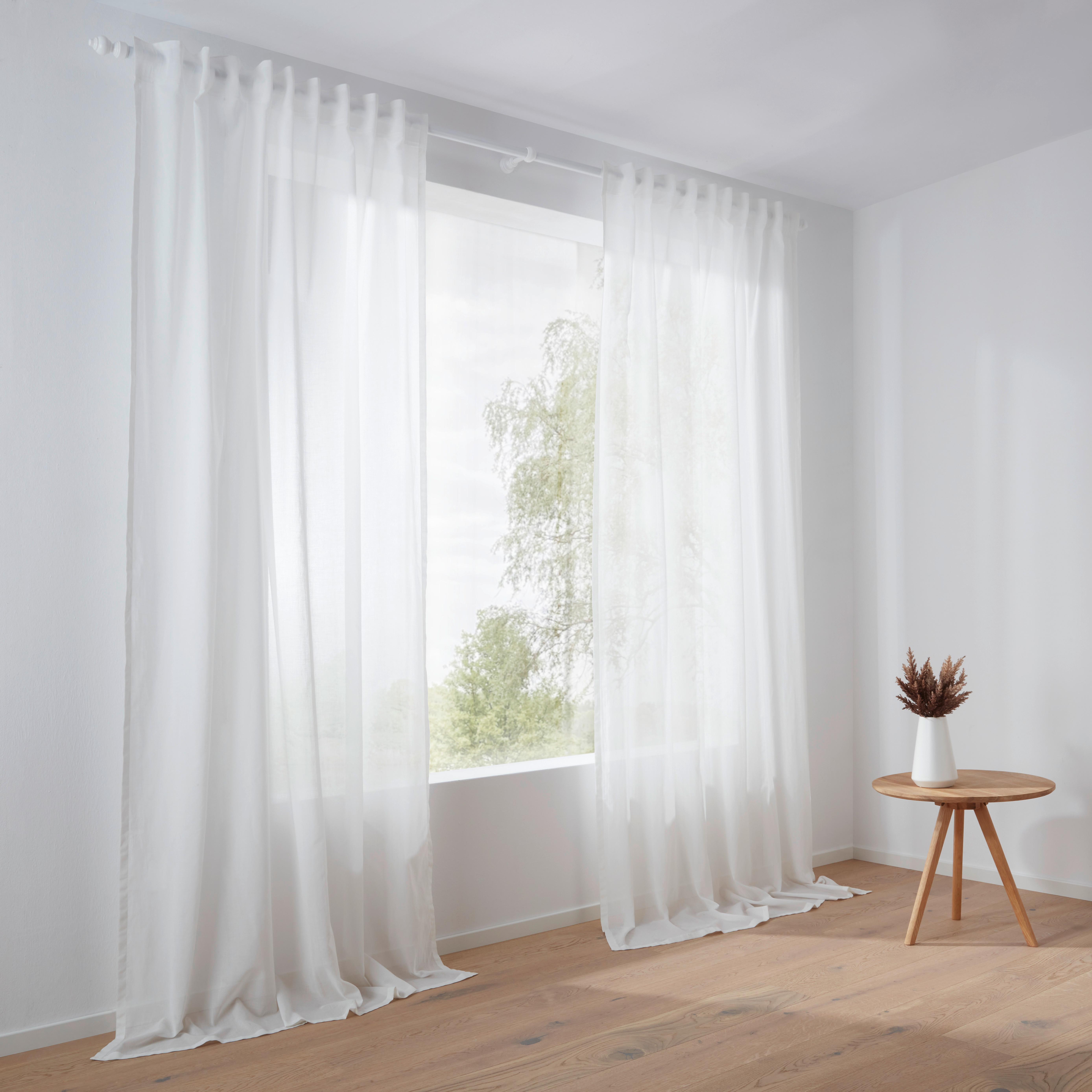 GARDINLÄNGD BIO-LUISE 2 STK. - vit, Natur, textil (140/267cm) - ecoTree
