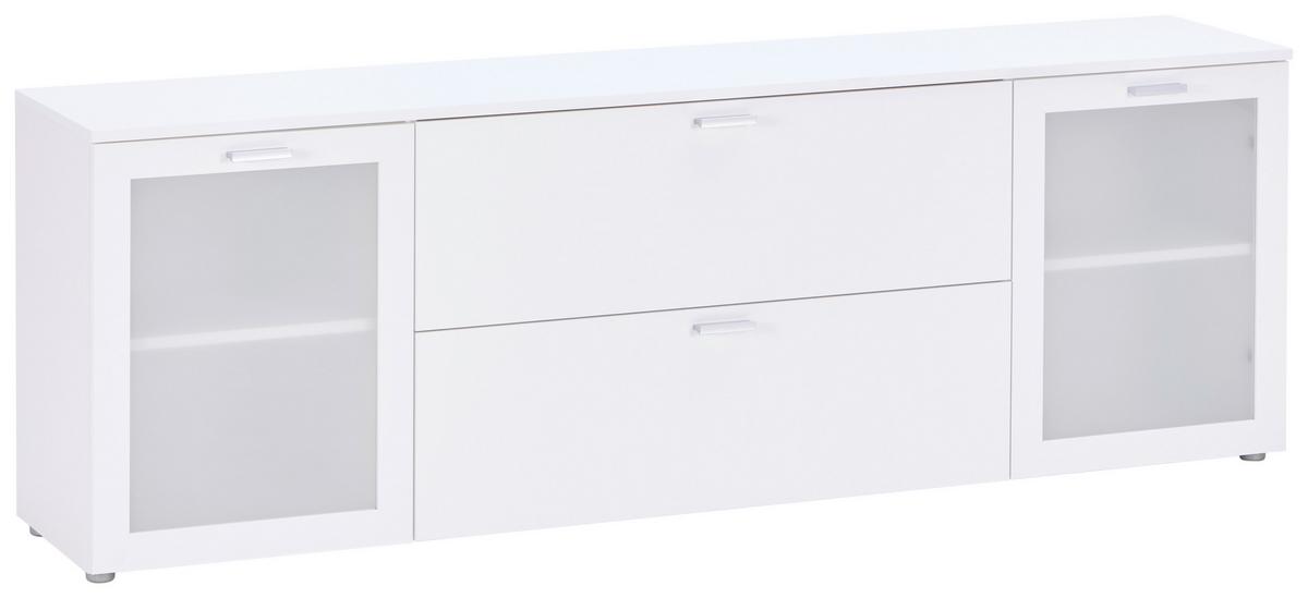 Tv Komoda Xeno - bijela, Moderno, staklo/drvni materijal (180/62/37cm) - Modern Living