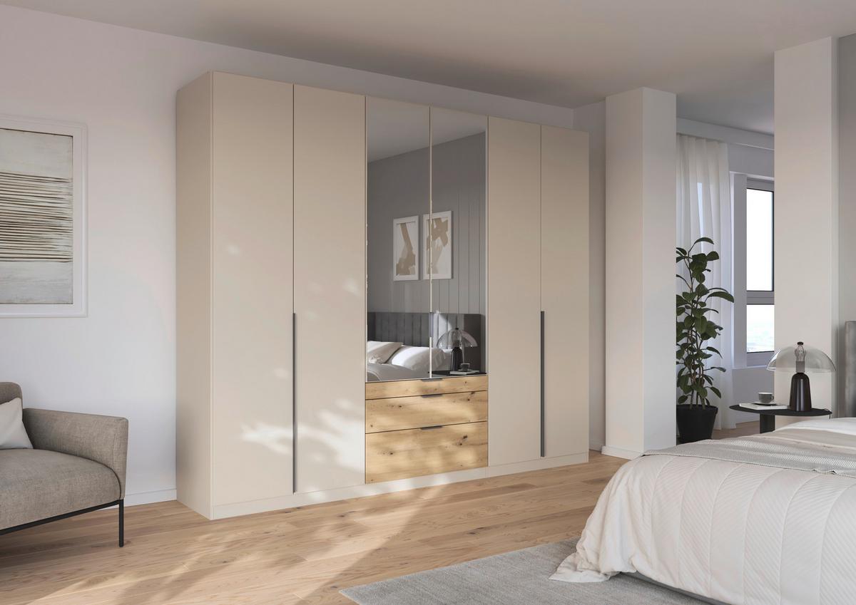 DULAP USI ROTATIVE ALABAMA - argintiu/culoare lemn stejar, Modern, material pe bază de lemn (271/229/54cm) - Modern Living