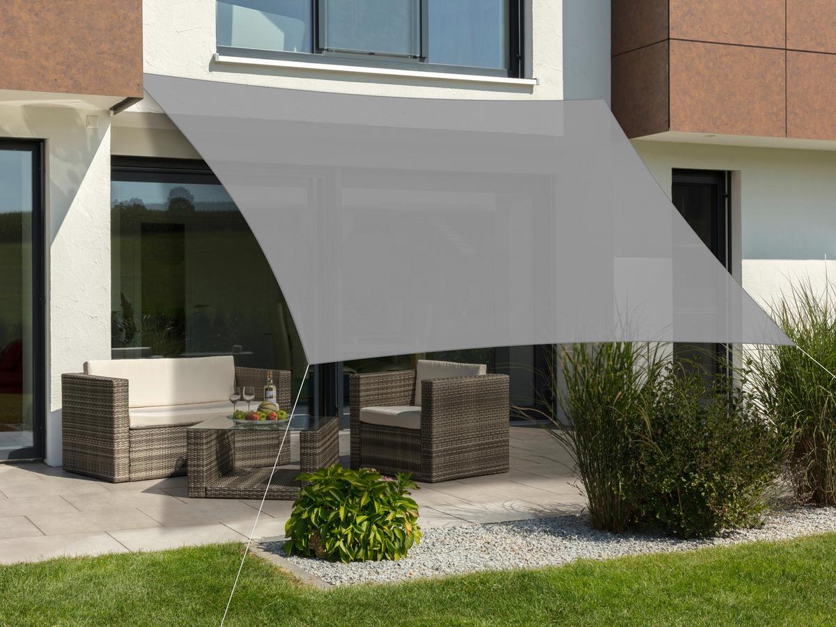 Sonnensegel Teneriffa Quadrat ca.500x0,5x500cm Silberfarben - Silberfarben, Basics, Textil (500/0,5/500cm) - Schneider