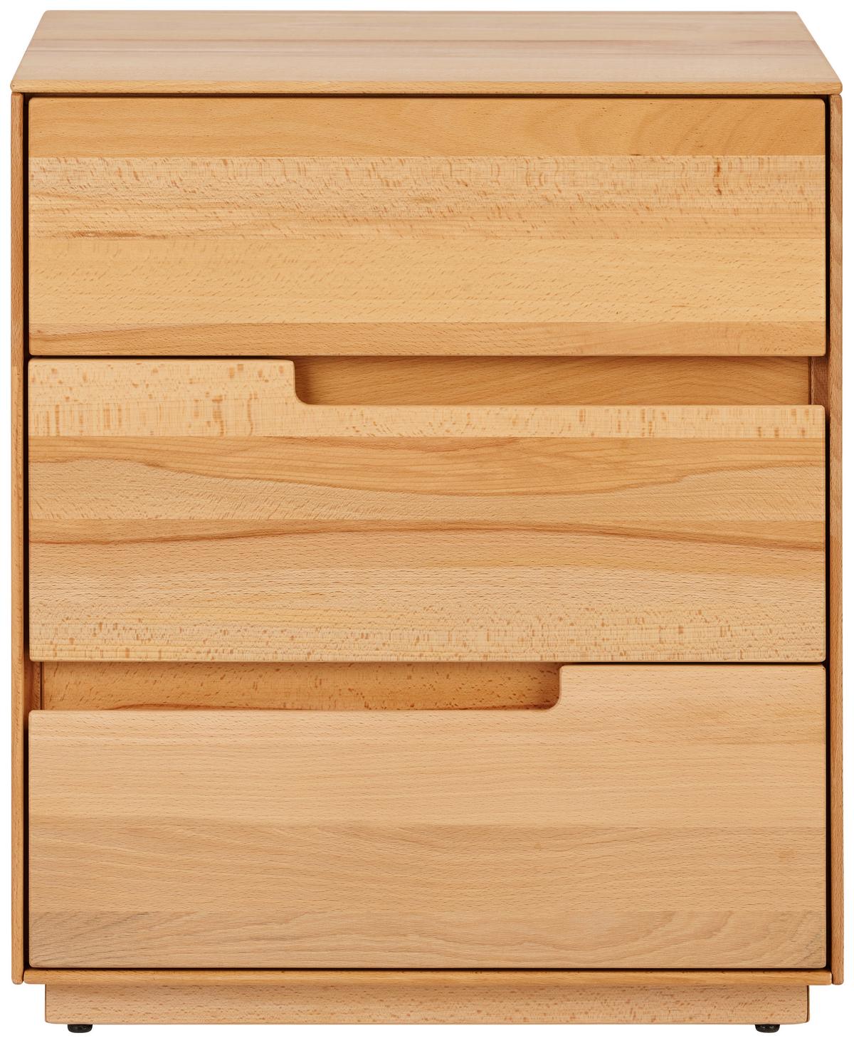 SZAFKA NOCNA MUR - buk twardzielowy, Natur, drewno (50/60/40cm) - MID.YOU